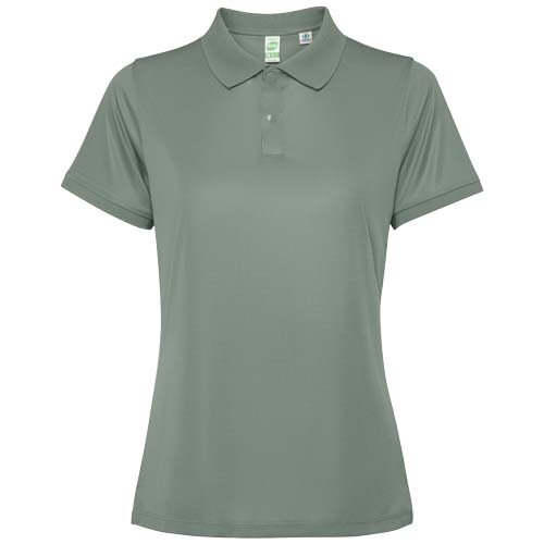 Polo recyclé femme personnalisable manches courtes Tormo ROLY Laurel green